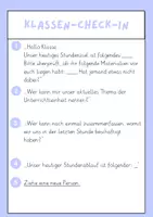 Vorschau - Fördermaterial/Inklusion - Klassen-Check-In und Klassen-Check-Out - Deckblatt