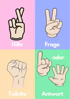 Vorschau - Fördermaterial/Inklusion - Handsignale - Deckblatt