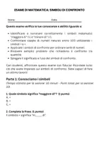 anteprima - Compiti in classe/Test - Simboli “maggiore di” e “minore di” - Pagina 1
