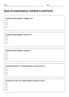 anteprima - Quiz - Riconoscimento dei simboli di confronto - Pagina 1
