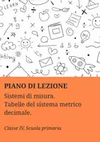 anteprima - Piani di lezione - Tabelle del sistema metrico decimale - Pagina di copertina