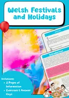 Vorschau - Arbeitsblätter - Wales Materialpaket: Welsh Language, Culture, Landmarks, Food & Festivals - Seite 1
