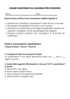 anteprima - Compiti in classe/Test - Proprietà dei quadrilateri : Quadrilateri convessi - Pagina 1