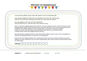 Vorschau - Spiele - Wirrwarr im Klassenraum - Flächeninhalt mit QR-Codes - Seite 2