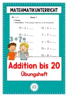 Vorschau - Arbeitsblätter - Plus- und Ergänzungsaufgaben bis 20. Übungsheft - Deckblatt