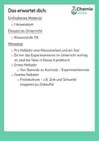 Vorschau - Arbeitsblätter - Notentransparenz und Regeln im Chemieunterricht – Klasse 8 - Seite 1