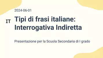 anteprima - Presentazioni / Lavagne - Scoprire l'interrogativa indiretta - Pagina 1