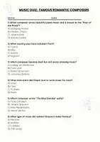 anteprima - Quiz - Famous Romantic Composers quiz - Pagina 1