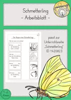 Vorschau - Arbeitsblätter - Schmetterling Anpassung kostenlos - Deckblatt