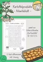 Vorschau - Arbeitsblätter - Kartoffel Verwendung Suchsel kostenlos - Deckblatt
