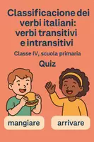 anteprima - Compiti in classe/Test - Quiz verbi italiani: verbi transitivi e intransitivi - Pagina di copertina