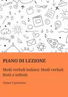 anteprima - Piani di lezione - Modi verbali italiani: modi verbali finiti e infiniti - Pagina di copertina