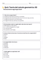 anteprima - Quiz - Teoria del calcolo geometrico 3D: Angoli diedri - Pagina 1