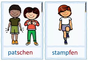 Vorschau - Spiele - Bodypercussion Bildkarten in Silbenschrift & Bausteine - Seite 3