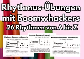 Vorschau - Arbeitsblätter - Rhythmusübungen mit Boomwhackers: Rhythmen von A bis Z - Deckblatt