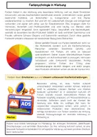 Vorschau - Arbeitsblätter - Farbpsychologie in Werbung: Wirkung von Farben - Seite 1