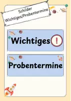Vorschau - Poster - Schilder Wichtiges/Probentermine - Deckblatt
