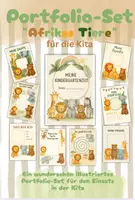 Vorschau - Arbeitsblätter - Portfolio-Set "Afrikas Tiere" für die Kita - Deckblatt