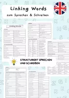 Vorschau - Arbeitsblätter - Linking Words für den Englischunterricht - strukturiert sprechen und schreiben! (ideal für Klasse 7-13) - Deckblatt