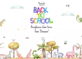 anteprima - Esercizi - BACK TO SCHOOL TEMA DINOSAURI. Accoglienza classi terze - Pagina di copertina