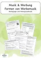 Vorschau - Arbeitsblätter - Musik & Werbung: Formen von Werbemusik - Deckblatt