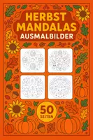 Vorschau - Mal- und Bastelvorlagen - Mandala Herbst Ausmalbilder (50 Malvorlagen) inkl. Stundenentwurf (PDF) - Deckblatt