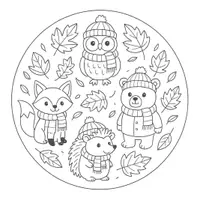 Vorschau - Mal- und Bastelvorlagen - Mandala Herbst Ausmalbilder (50 Malvorlagen) inkl. Stundenentwurf (PDF) - Seite 1