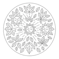 Vorschau - Mal- und Bastelvorlagen - Mandala Herbst Ausmalbilder (50 Malvorlagen) inkl. Stundenentwurf (PDF) - Seite 3