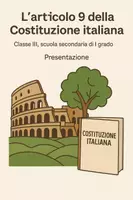 anteprima - Presentazioni / Lavagne - L´articolo 9 della Costituzione italiana - Pagina di copertina
