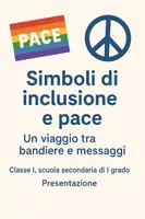 anteprima - Presentazioni / Lavagne - Simboli di inclusione e pace: Un viaggio tra bandiere e messaggi - Pagina di copertina