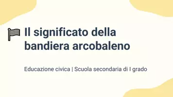anteprima - Presentazioni / Lavagne - Il significato della bandiera arcobaleno - Pagina 1