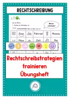 Vorschau - Arbeitsblätter - Rechtschreibheft zur Wiederholung und Einübung der Rechtschreibstrategien - Deckblatt