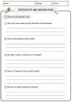 Vorschau - Arbeitsblätter - Geschichte und Archäologie Erdkunde – Lesetext mit Richtig/Falsch-, Multiple-Choice- und offenen Fragen - Seite 3