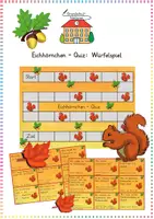 Vorschau - Spiele - Eichhörnchen - Quiz: Würfelspiel – Wiederholung & Festigung im Sachunterricht (Grundschule) - Deckblatt
