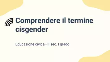 anteprima - Presentazioni / Lavagne - Comprendere il termine cisgender - Pagina 1