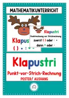 Vorschau - Poster - Klapustri. Merkhilfe für die Punkt - vor - Strichrechnung - Deckblatt