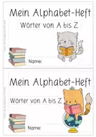 Vorschau - Mal- und Bastelvorlagen - Mein Alphabetheft - Wörterbuch zum selber Gestalten - Seite 1