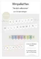 Vorschau - Mal- und Bastelvorlagen - wachsendes Materialpaket: Wimpelketten - Seite 1