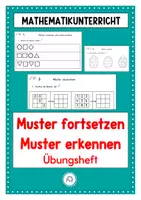 Vorschau - Arbeitsblätter - Muster erkennen und fortsetzen. Übungsheft - Deckblatt