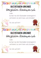 Vorschau - Bildkarten - Buchstabenurkunde - Ich kenne alle Buchstaben - Seite 1