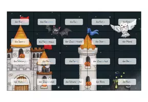 Vorschau - Arbeitsblätter - Lesen Halloween: Lesepuzzle | Erstlesen, Lesetraining DAZ - Seite 3