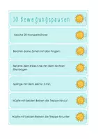 Vorschau - Aufgabenkarten - 30 Kärtchen für Bewegungspausen - Seite 2