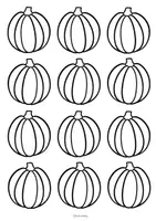 Vorschau - Mal- und Bastelvorlagen - Kürbis Kranz zum Ausmalen & Basteln - Kunst im Herbst - Seite 3