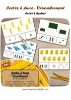 Aperçu - Apprentissages en autonomie - Cartes à pince - Dénombrement - Ecole et Rentrée - Page de couverture