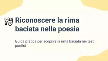 anteprima - Presentazioni / Lavagne - Riconoscere la rima baciata nella poesia - Pagina 1