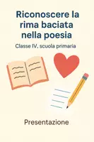 anteprima - Presentazioni / Lavagne - Riconoscere la rima baciata nella poesia - Pagina di copertina