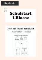 Vorschau - Arbeitsblätter - Schulstart 1.Klasse: Ich bin jetzt ein Schulkind - Deckblatt