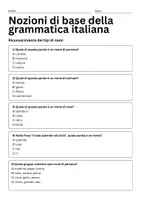 anteprima - Compiti in classe/Test - Grammatica italiana base: riconoscimento dei tipi di nomi - Pagina 2