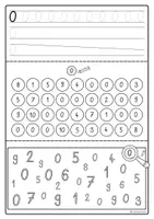 Vorschau - Arbeitsblätter - Zahlen 0 bis 10, Zahlen schreiben, nachspuren, Zahlen Maze - Seite 1
