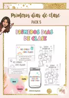Vista previa - Hojas de trabajo - Pack Primeros días de clase - Vuelta al cole - Portada